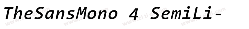 TheSansMono 4 SemiLi字体转换